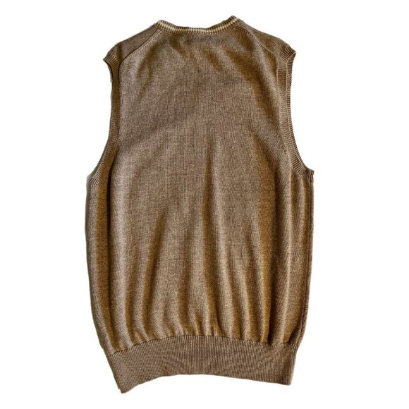 Vintage size LARGE Joseph Aboud tan sweater vest - Picture 5 of 6